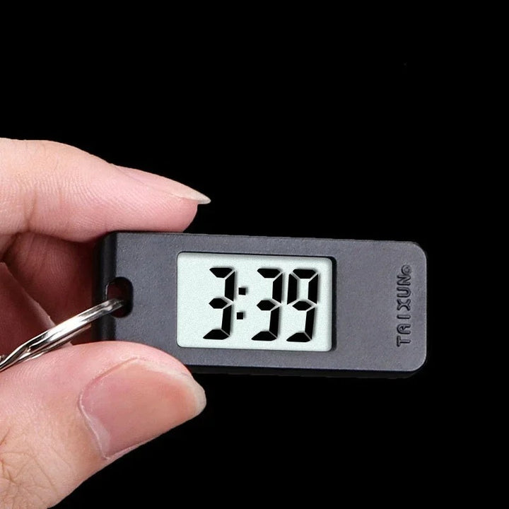 Travel-Friendly Portable Small Digital Hanging Keychain Watch