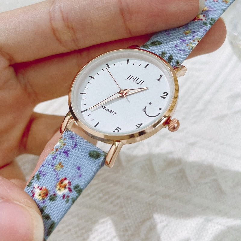 Spring Floral Strap Casual Quartz Watch for Women