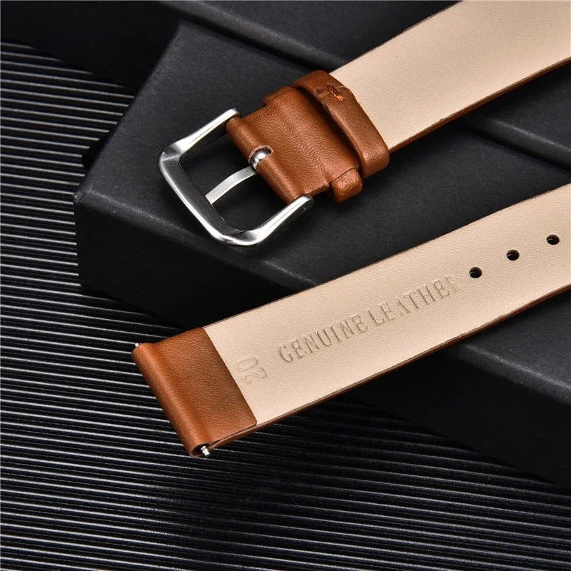 Ultra-thin Genuine Leather Replacement Watchband Upgrade