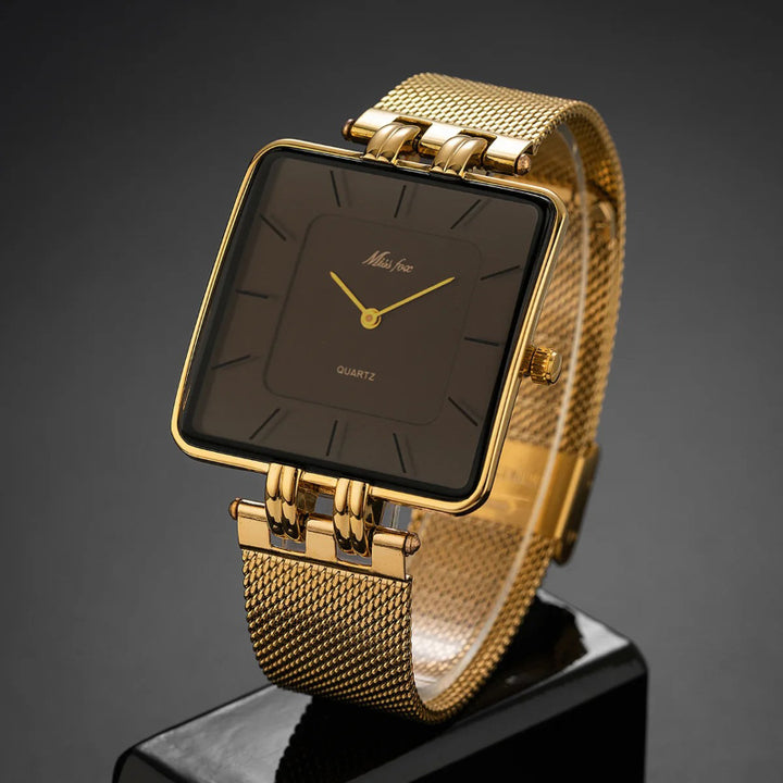 Ultra-thin Large Dial Mesh Strap Quartz Watch for Couples