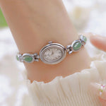 Retro Natural Dongling Stone Chain Women's Bracelet Wristwatch