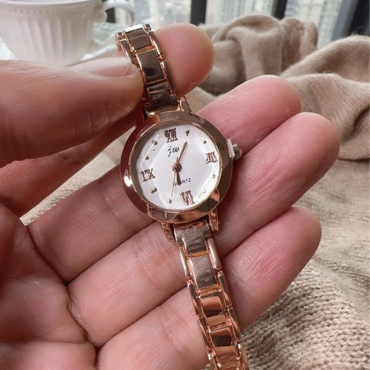 Women's Chic Small Dial with Roman Numerals Quartz Watch