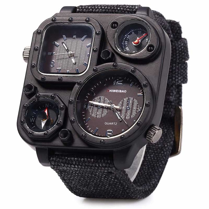 Multi-face Dial Outdoor Watch with Compass