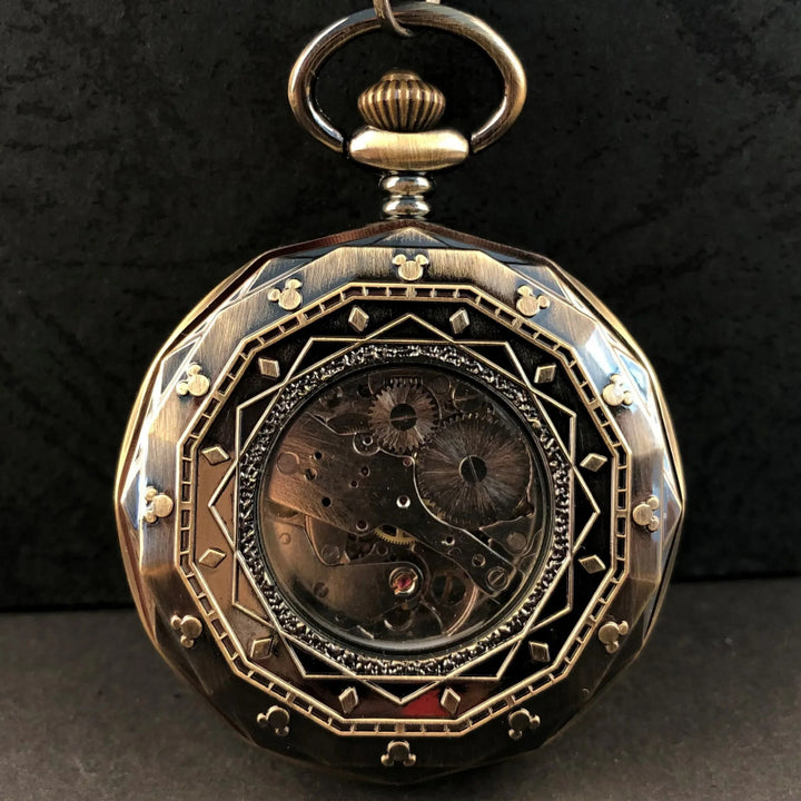 Astral Elegance Mechanical Moon Dial Unisex Pocket Watch