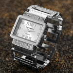 Exquisite Fashion Rectangle Dial Bracelet Quartz Watch for Women