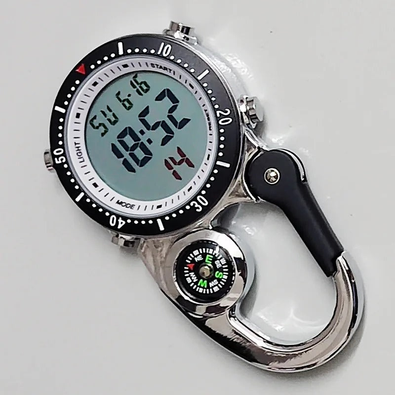 Multi-Functional Digital Carabiner Watch for Outdoor Adventures