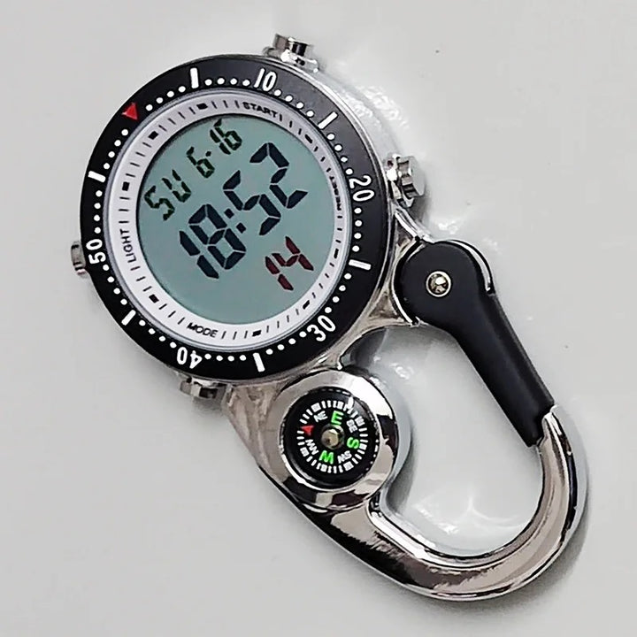 Multi-Functional Digital Carabiner Watch for Outdoor Adventures