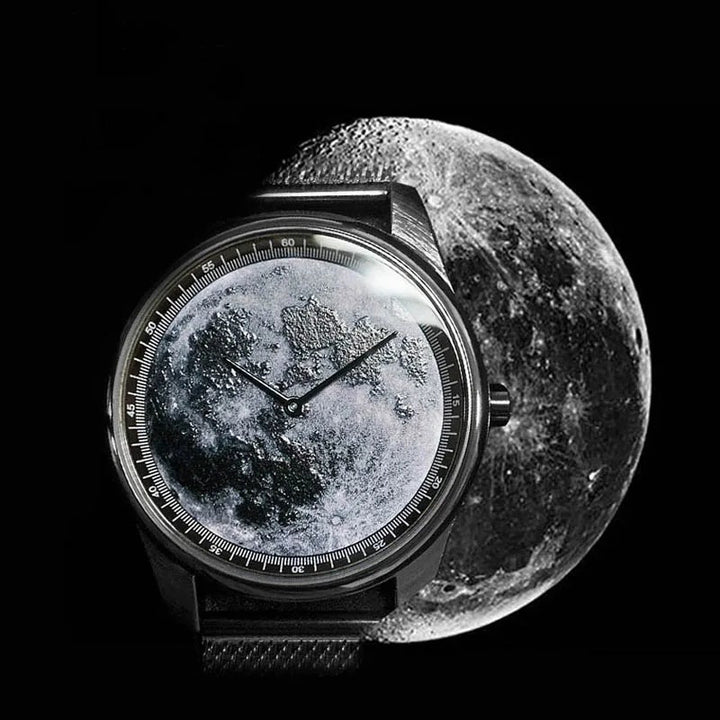 Creative 3D Moonscape Design Cool Fashion Quartz Watch for Men