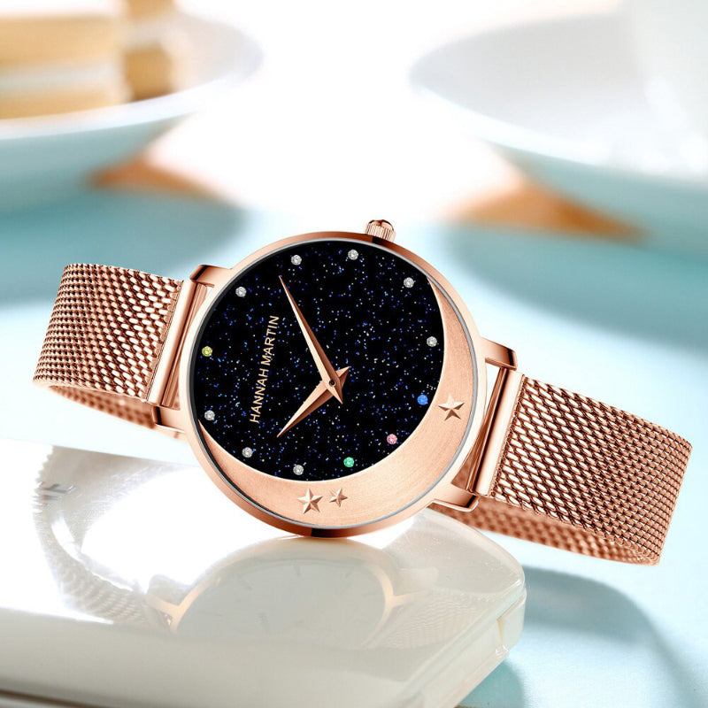 Nightsky Inspired Dial Quartz Watch for Women