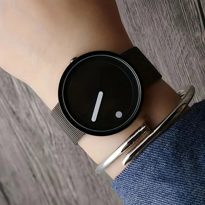 Unique Quartz Watch with Artistic Dot Design for Men and Women