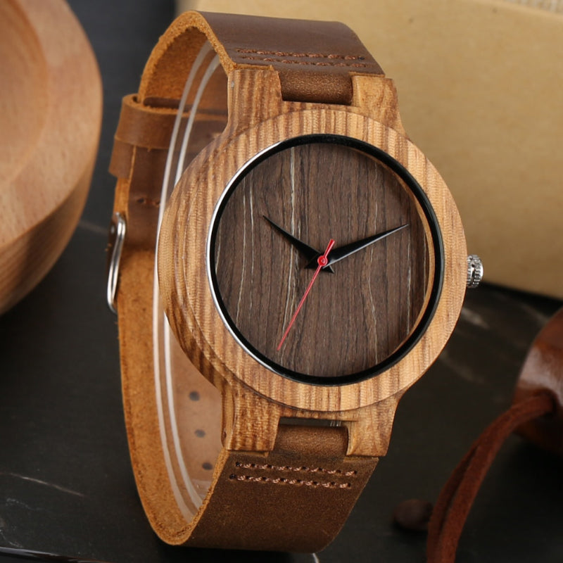 Casual Minimalist Unisex Wooden Quartz Watches