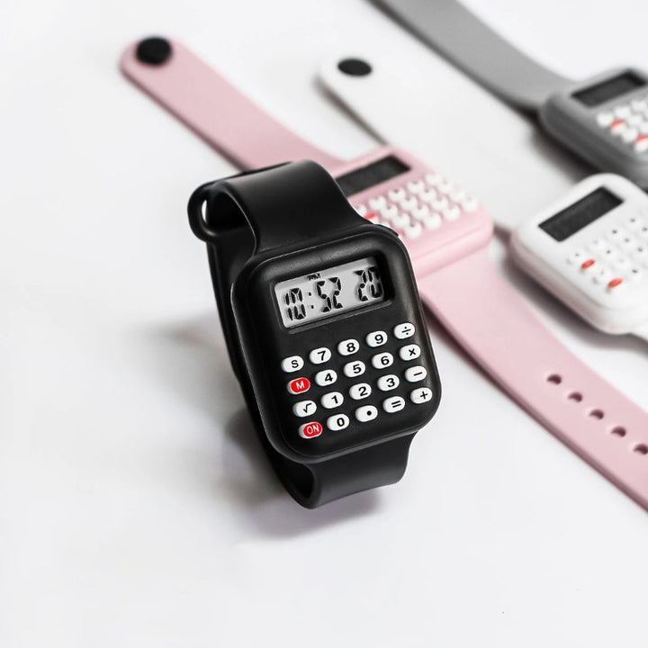 Multi-Purpose Rubber Strap Digital Watch with Calculator for Kids