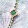 Women's Luxurious Green Four Leaf Clover Dial Fashion Watch