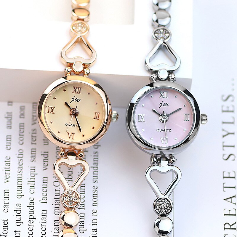 Minimalist Sweetheart Rhinestone Quartz Watch for Women