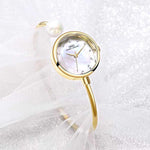 Light and Dainty Bangle Bracelet Quartz Watch for Women
