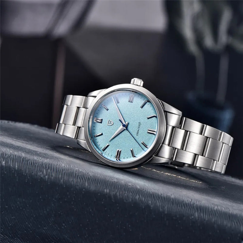 Men's Stainless Steel Sapphire Crystal Quartz Watch