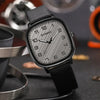 Men's Sporty Vibe Textured Leather Band Quartz Watch