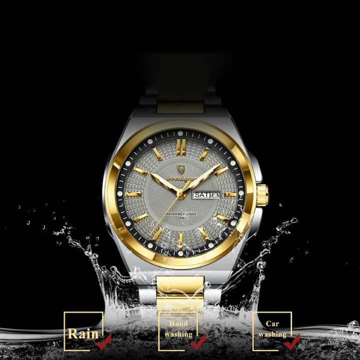 Classic Visual Trend Luminous Stainless Steel Men's Quartz Watch
