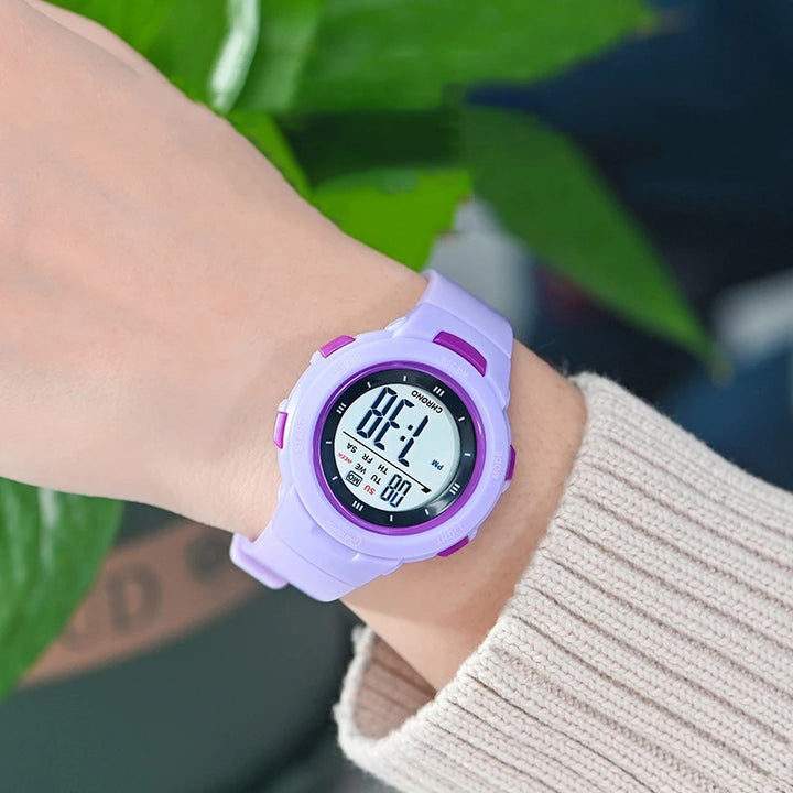 Fun Color Unisex Sporty Luminous Kid's Digital Watch