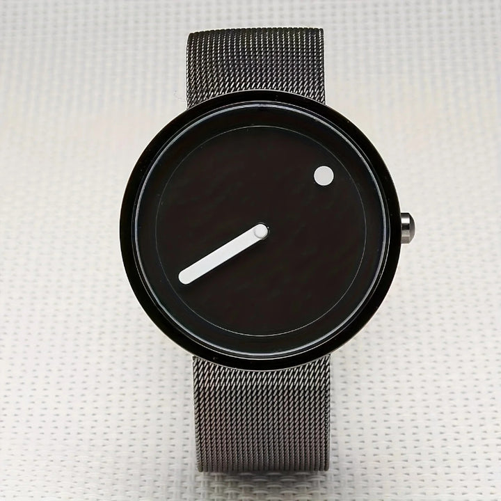 Unique Quartz Watch with Artistic Dot Design for Men and Women