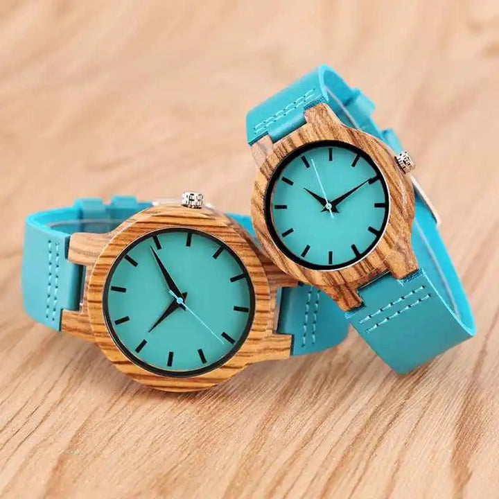 Minimalist Wooden Couple Quartz Watches