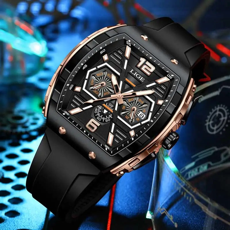 Effortlessly Cool Luminous Silicone Strap Men's Quartz Watch