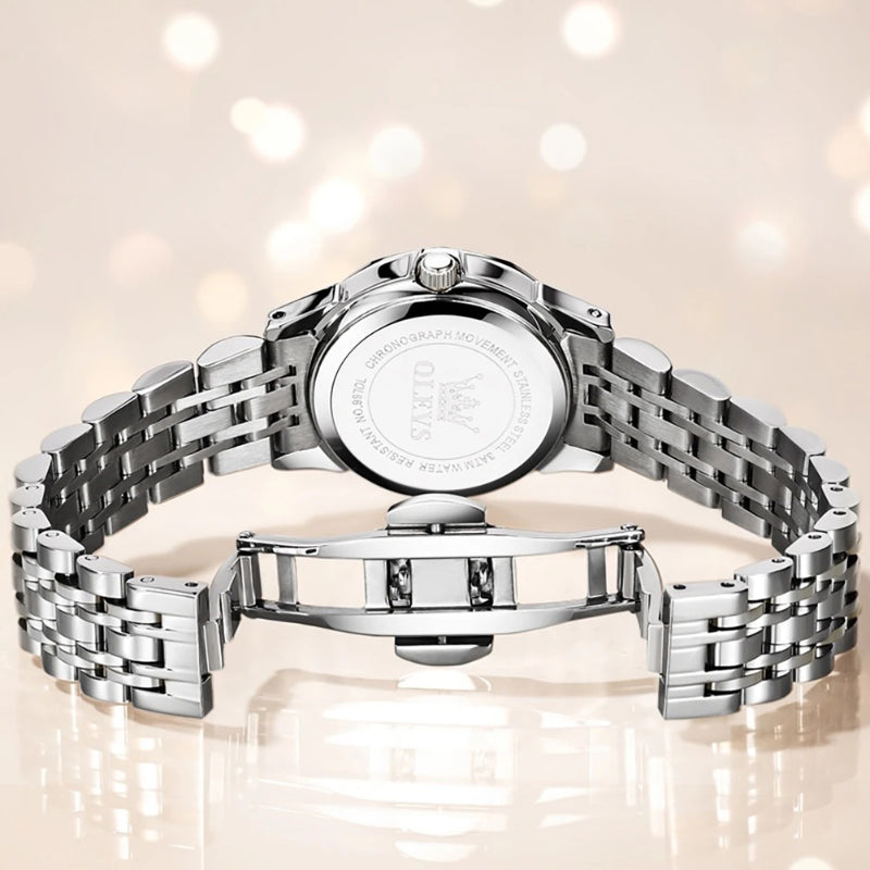Stainless Steel Diamond Cut Mirror Design Quartz Watch for Men