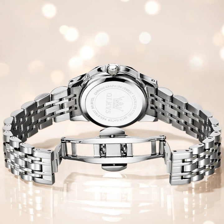 Stainless Steel Diamond Cut Mirror Design Quartz Watch for Men