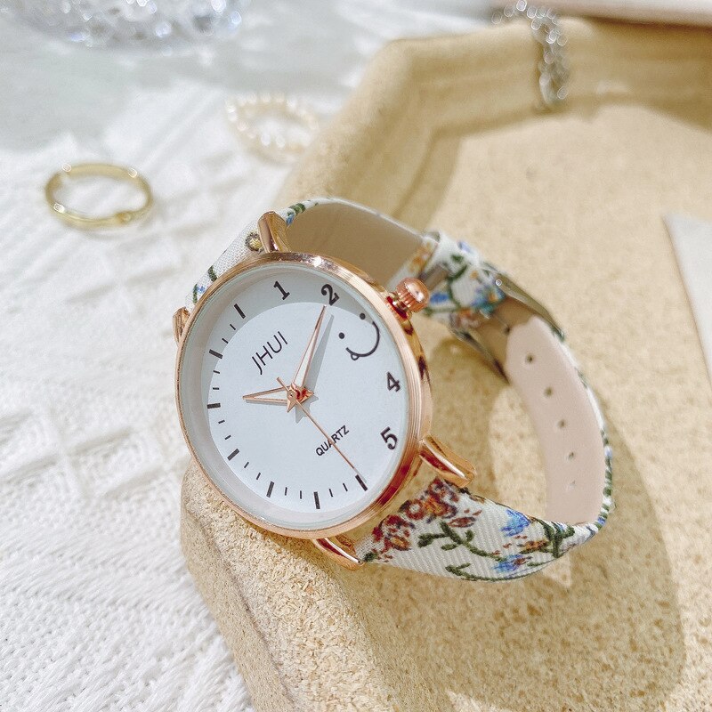 Spring Floral Strap Casual Quartz Watch for Women