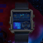 Multiple Time Display Luxury Quartz Watch for Men