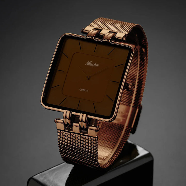 Ultra-thin Large Dial Mesh Strap Quartz Watch for Couples