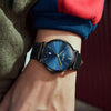 Ultra-thin Men's Round Pointer Quartz Watch with Calendar Display