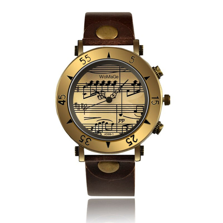 Vintage Style Musical Notes Casual Quartz Watches