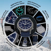 Titanium Quartz Watch with Glow in the Dark Black Dial Display
