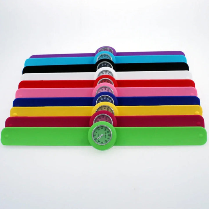 Bright and Fun Colorful Slap-Style Kid's Quartz Watches