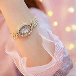 Regal Rhinestone Studded Quartz Watches for Women