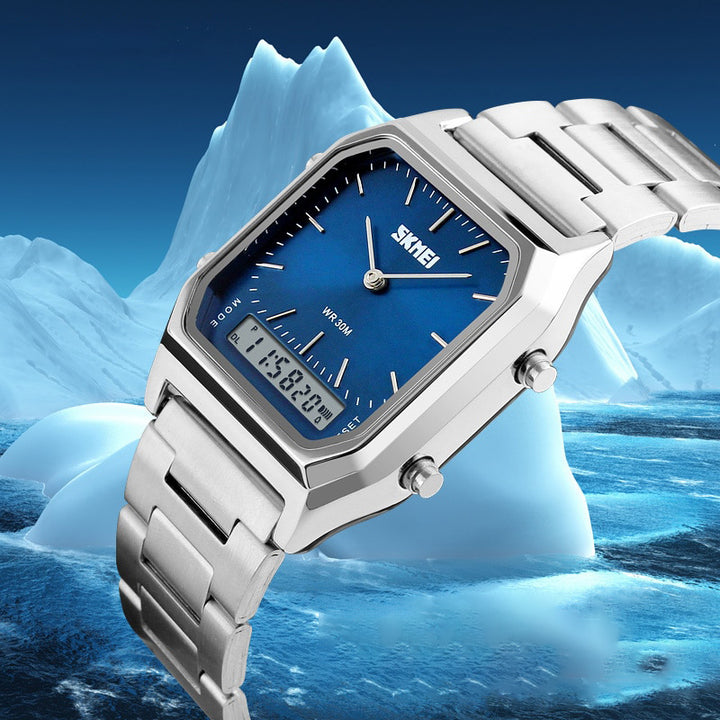 Classic Waterproof Dual Time Quartz Watch for Men