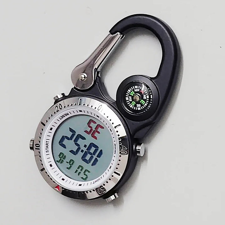 Multi-Functional Digital Carabiner Watch for Outdoor Adventures