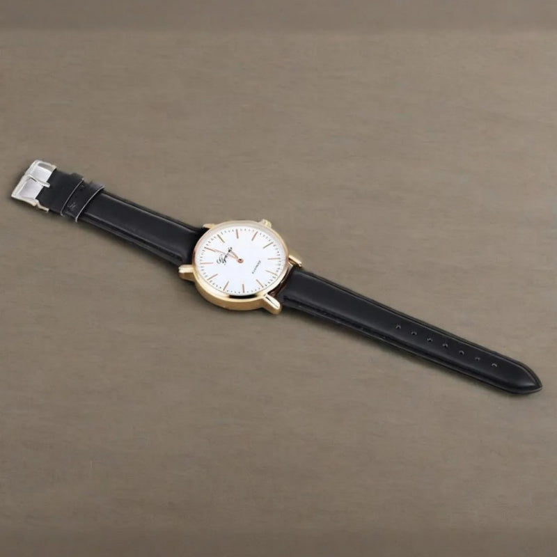 Timeless Sophistication Unisex Quartz Leather Watches