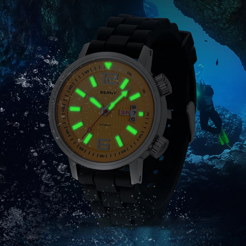 Luminous Water-resistant Mechanical Diver Watch