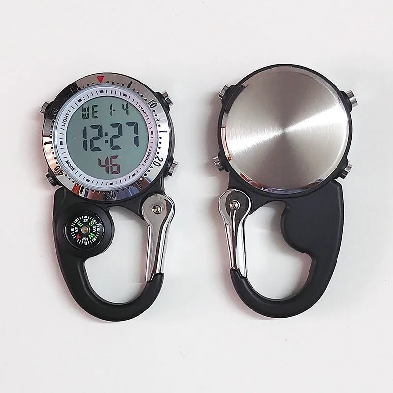 Multi-Functional Digital Carabiner Watch for Outdoor Adventures