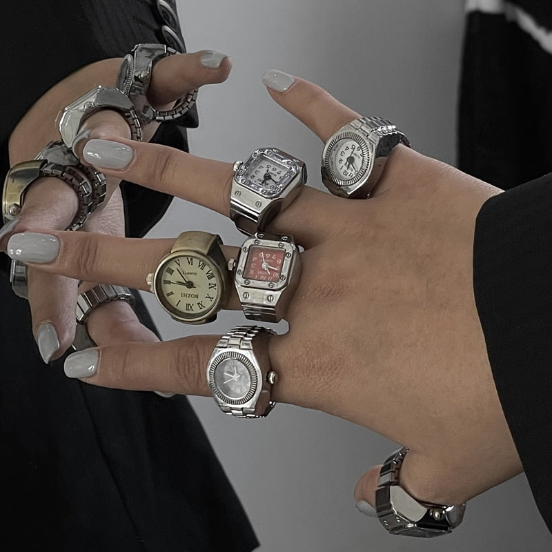 Chic and Unique Classic Quartz Watch Rings