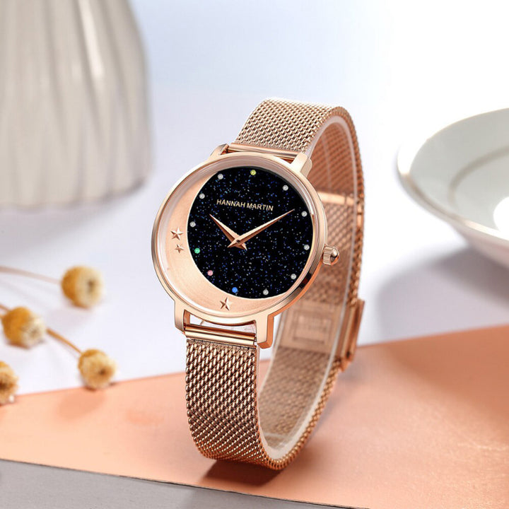 Nightsky Inspired Dial Quartz Watch for Women