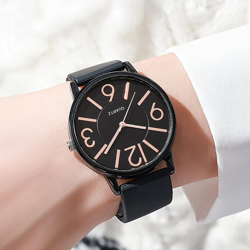 Casual Silicone Band Analog Quartz Wristwatch for Women