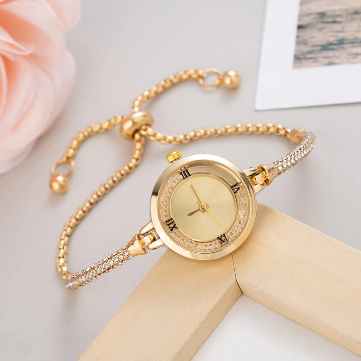 Delicate Small Dial Quartz Watch Bracelet