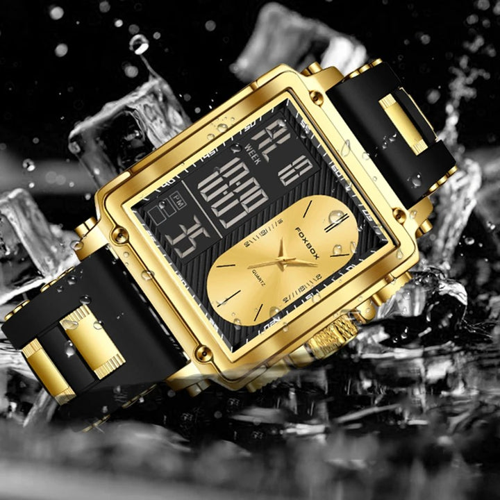 Fashion-Forward Square Case Watch for Men with Multiple Functions