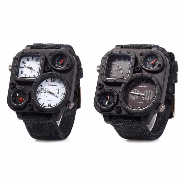 Multi-face Dial Outdoor Watch with Compass