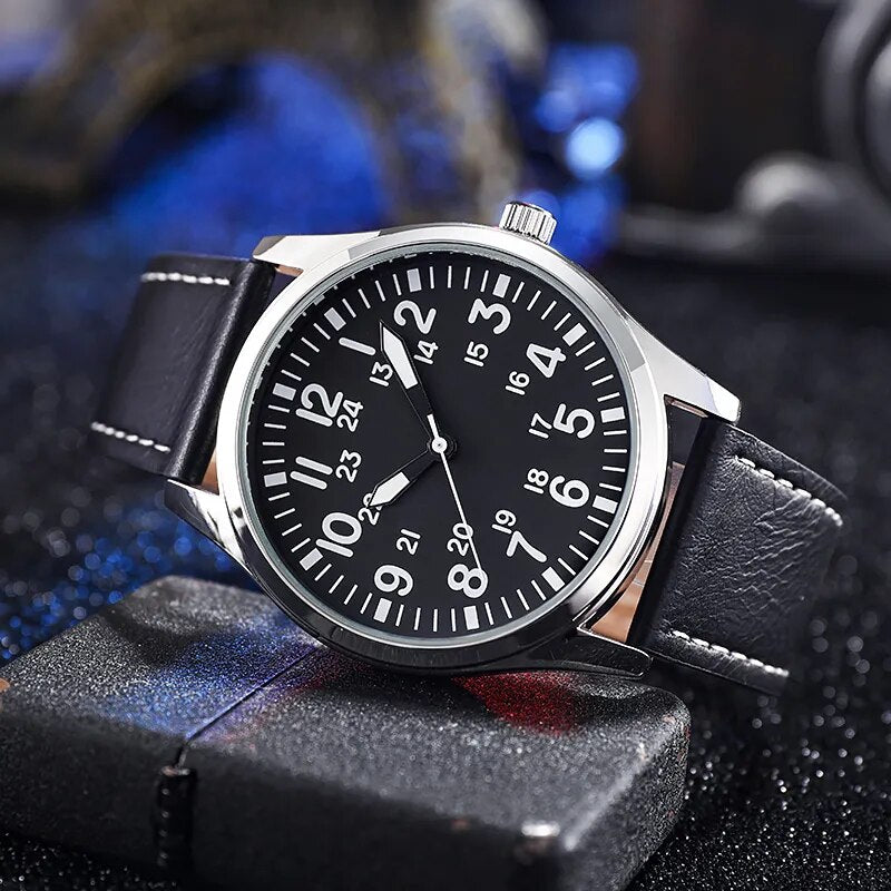 Classic Easy to Read Arabic Numerals Quartz Watch