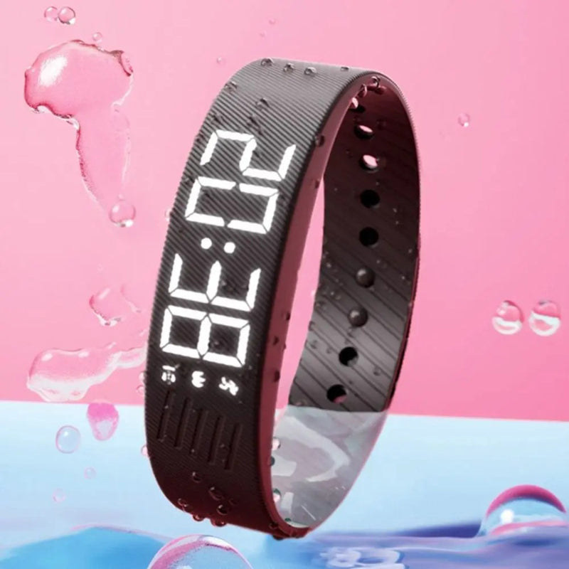 Adjustable Snooze-proof Alarm Digital LED Silicone Bracelet Watch