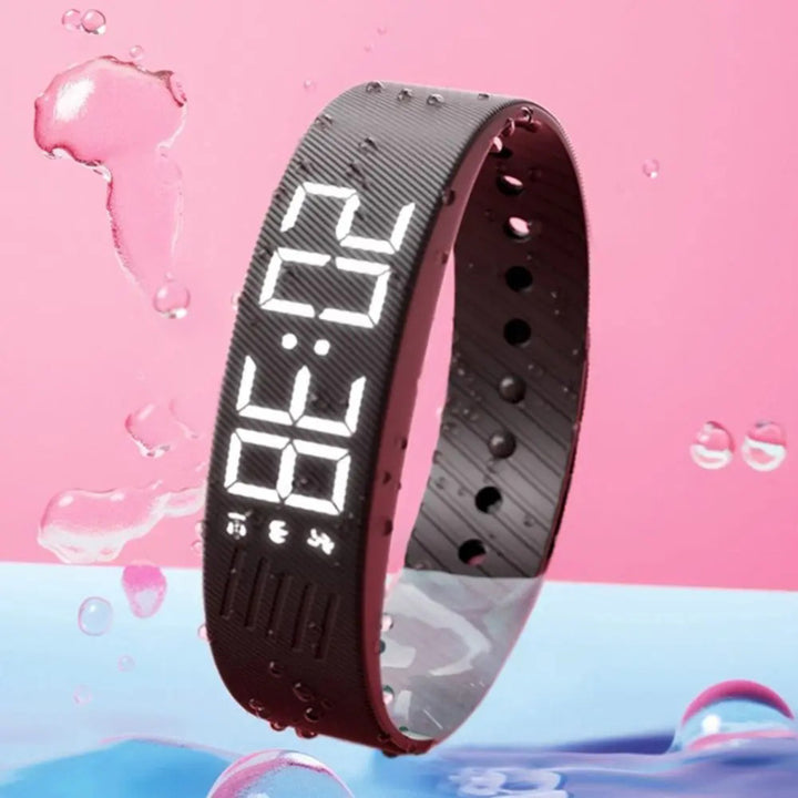 Adjustable Snooze-proof Alarm Digital LED Silicone Bracelet Watch